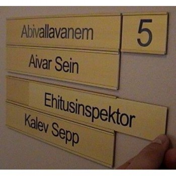 Uksesildid, lauasildid, sümbolid jms.